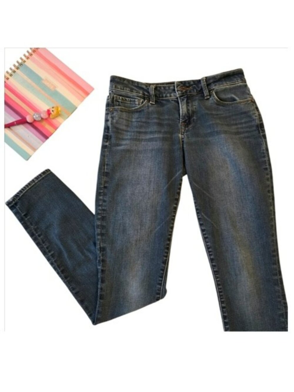 Lucky Brand Women's Skinny Jeans Size 2 26 Long Blue Denim Casual Low Rise